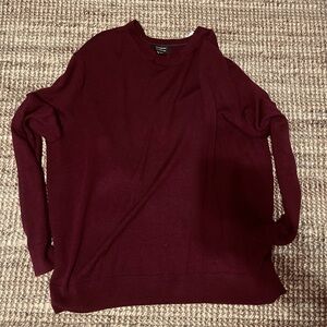 Merino Banana Republic Deep Red Crew Neck Sweater